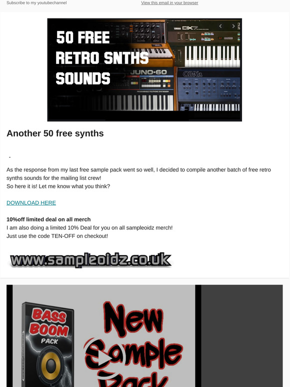Another 50 free Retro Synths