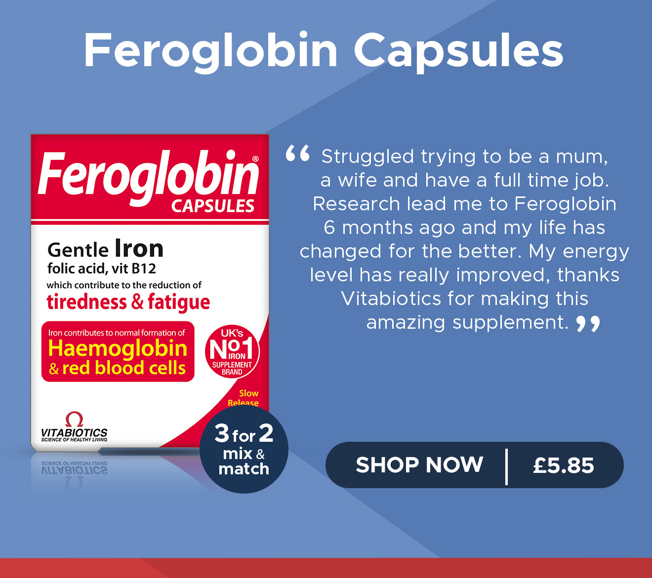 Vitabiotics Shop 3 For 2 Across The Feroglobin Range Milled