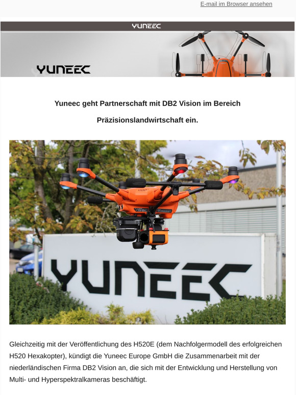 YCAP News | Yuneec geht Partnerschaft mit DB2 Vision im BereichPräzisionslandwirtschaft ein