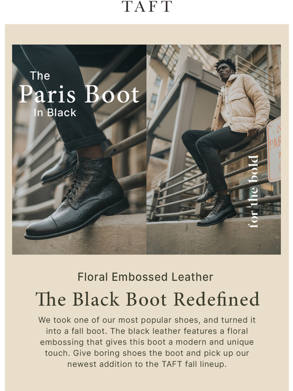 taft black boots