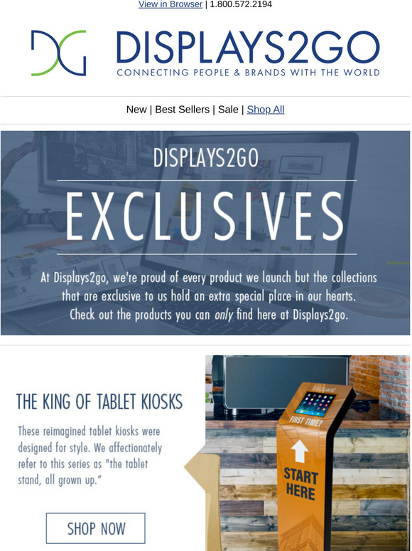 Displays2go Exclusively at Displays2go... Milled