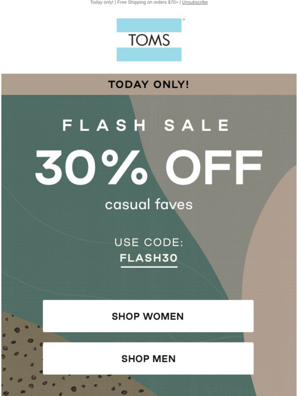 toms flash sale