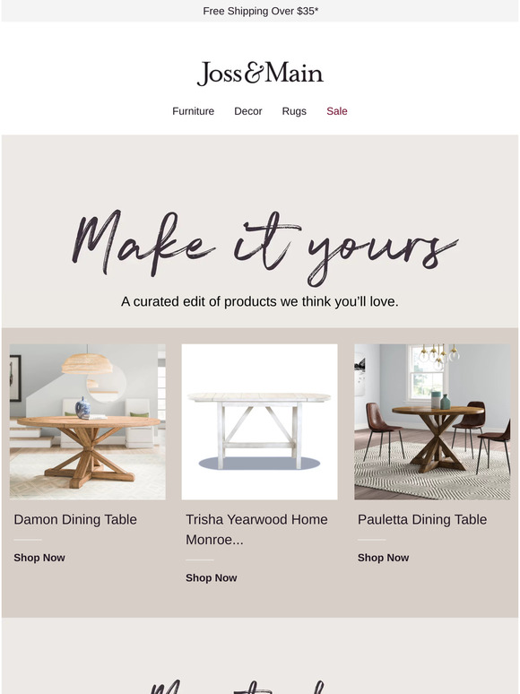 Joss & Main The Damon Dining Table is a musthave. Milled