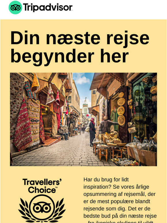 Og de mest populære rejsemål i verden er …
