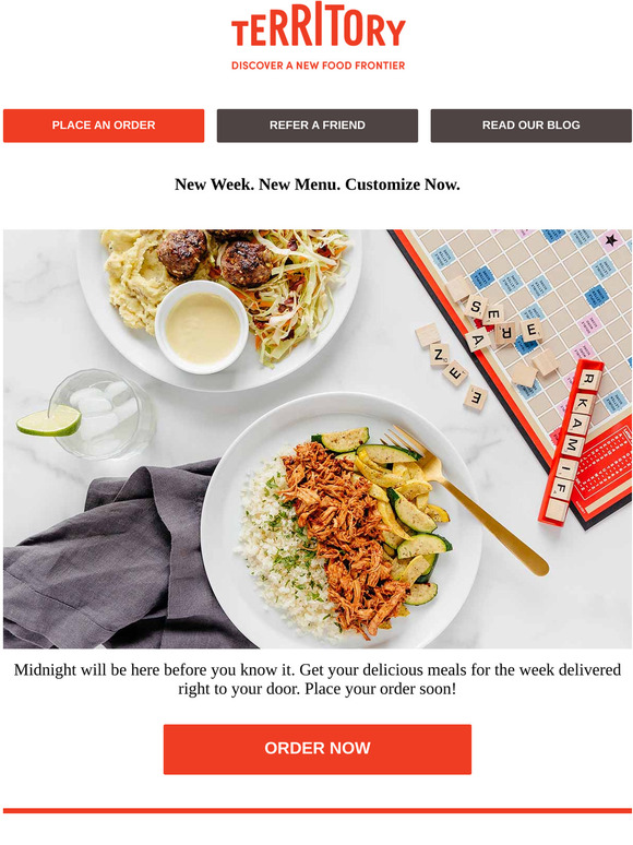 Reminder: Customize next week's menu!