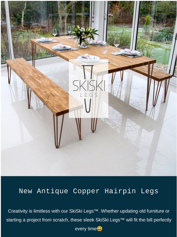 You will love our new Copper Hairpin Legs 😍
