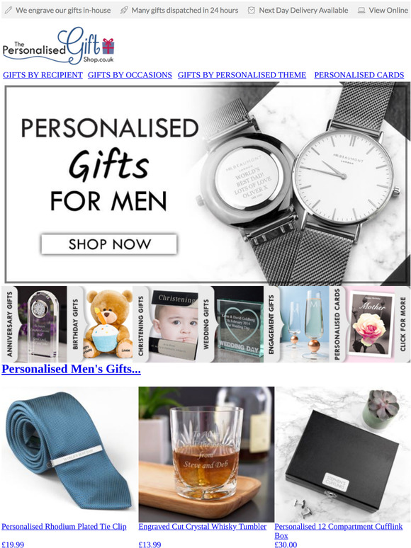 Personalised Gifts For Men