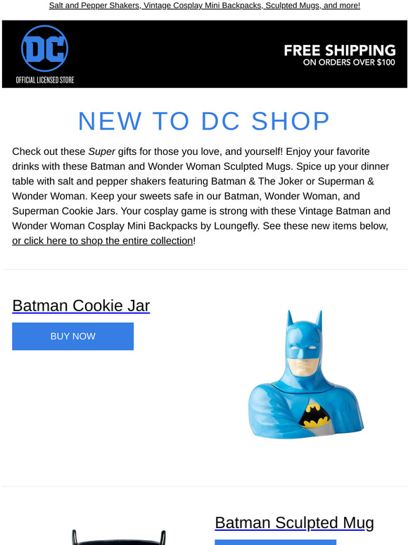 See new gifts from Superman, Wonder Woman, and Batman!