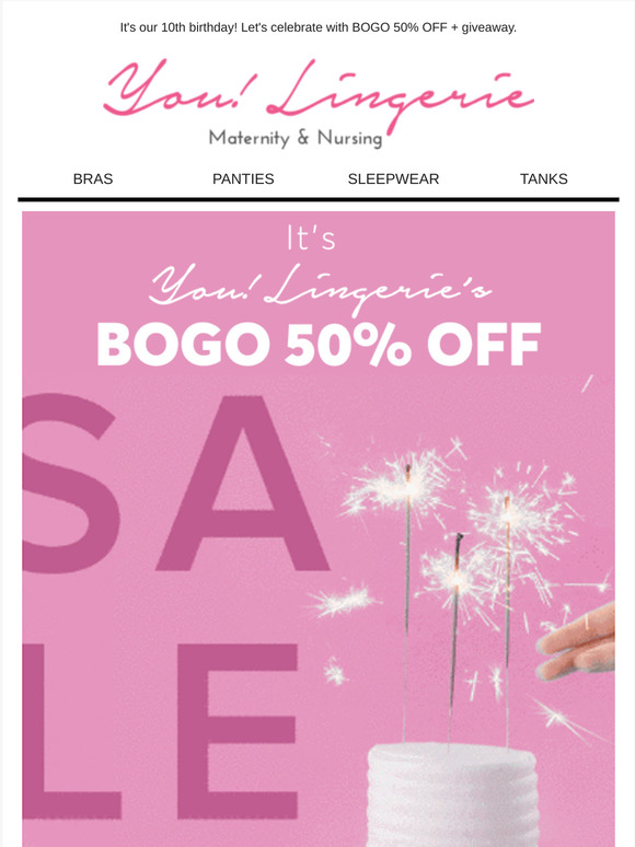 It's our 10th birthday and we're having a SALE-ebration!💃