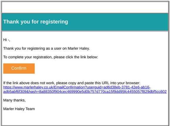 Confirm your registration