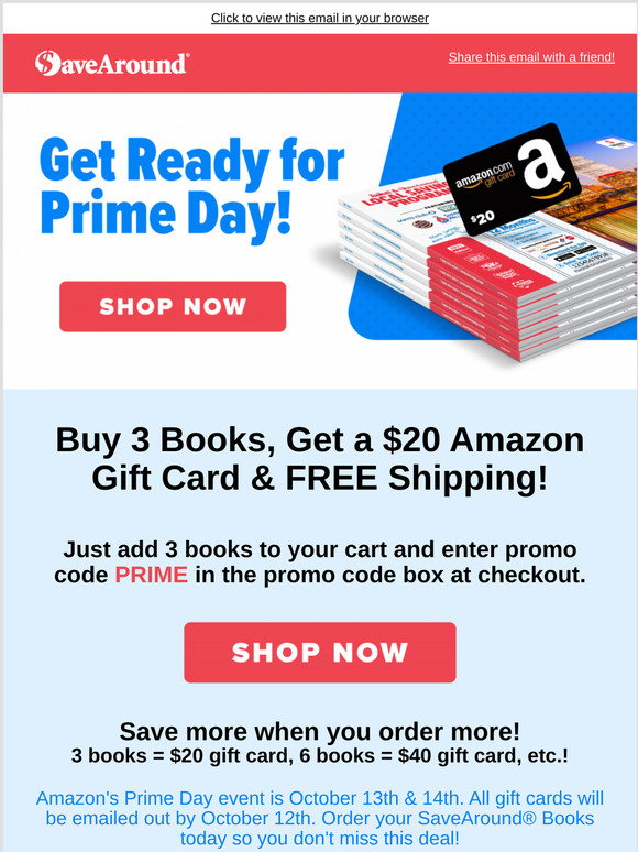Savearound Amazon Gift Card With Purchase Of 3 Savearound Books Milled