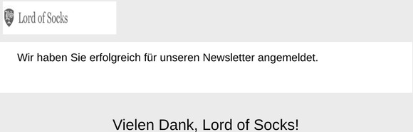 Newsletter Anmeldung erfolgreich
