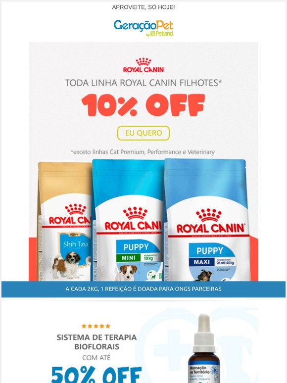 Royal Canin com 10%OFF