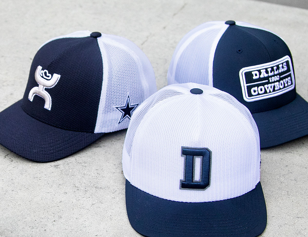 Hooey 7086T-WH Dallas Cowboys White Snap Back Cap