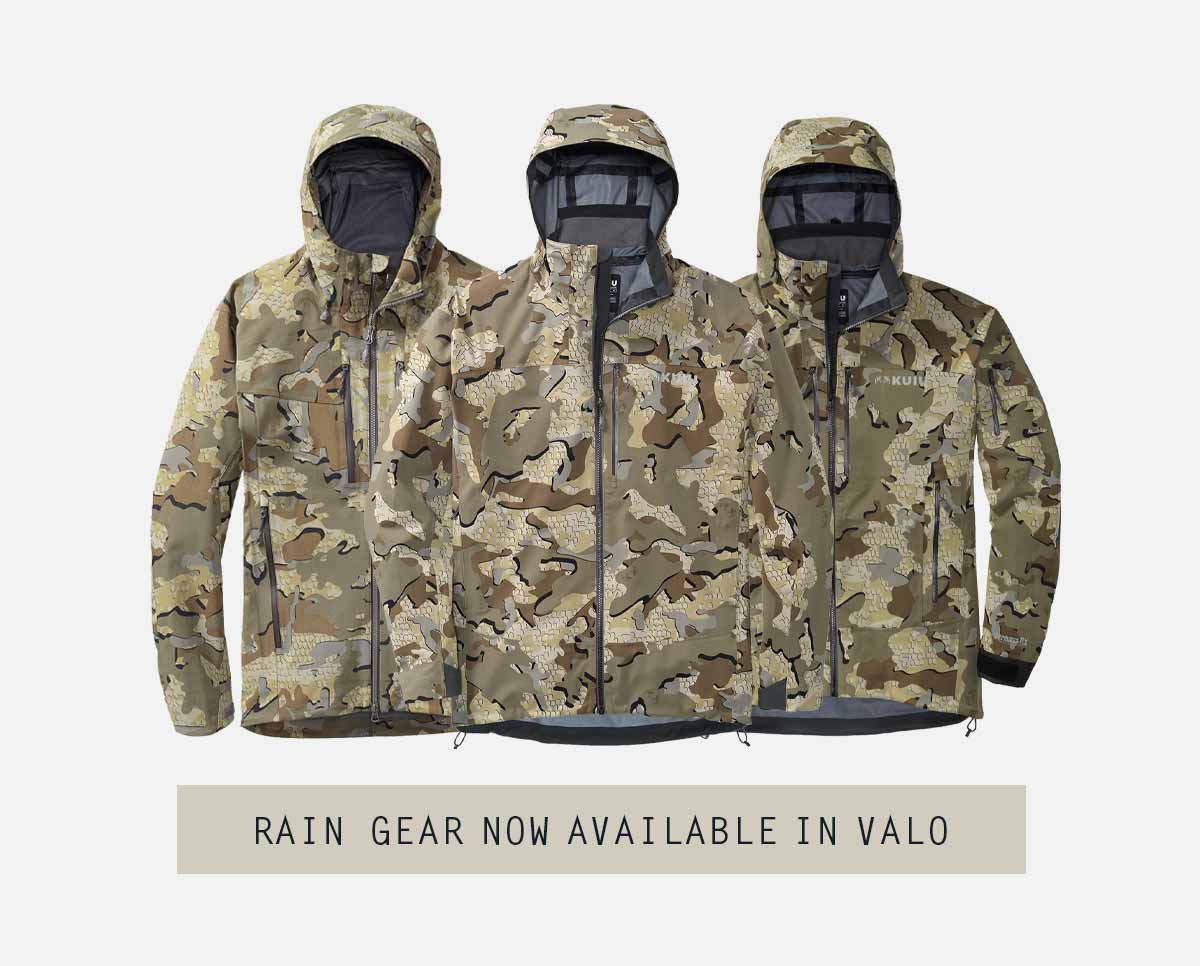 KUIU Waterproof and Breathable Rain Gear Now in Valo Camo Milled