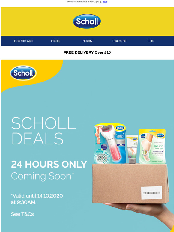 Don't miss Scholl deals on October 13th
