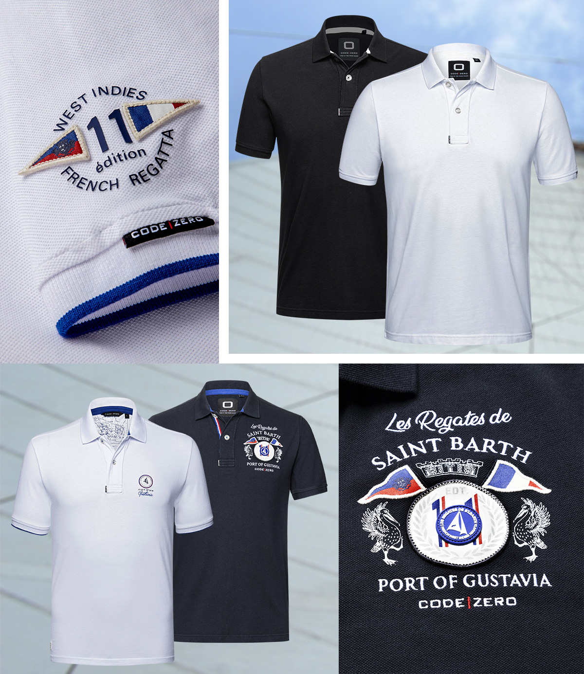 code zero polo shirts