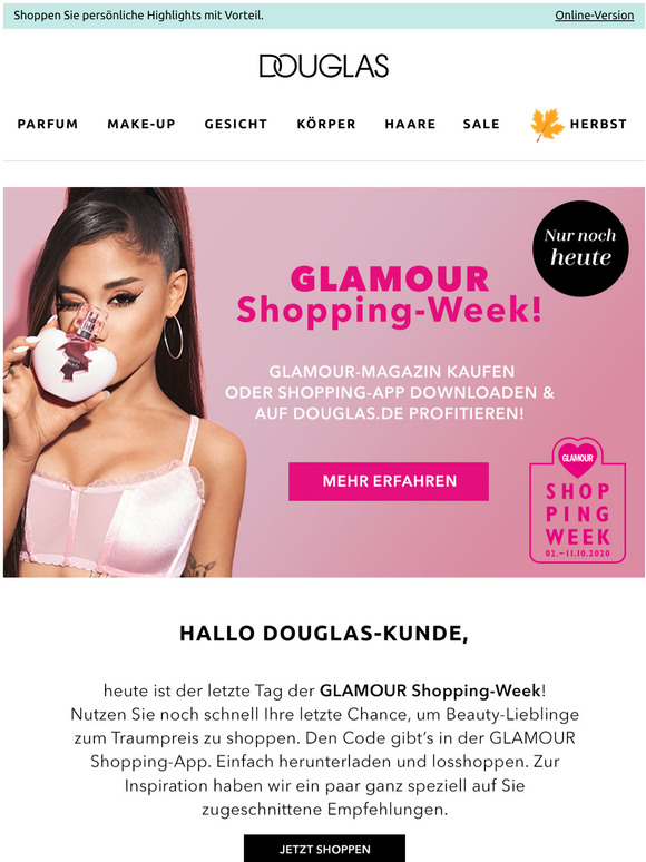 Douglas Die Glamour Shopping Week Endet Heute Milled