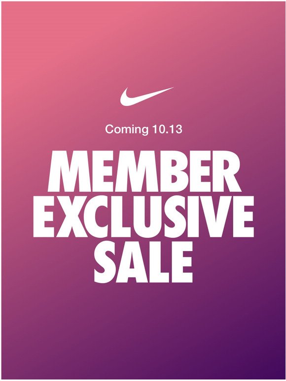 nike member exclusive sale