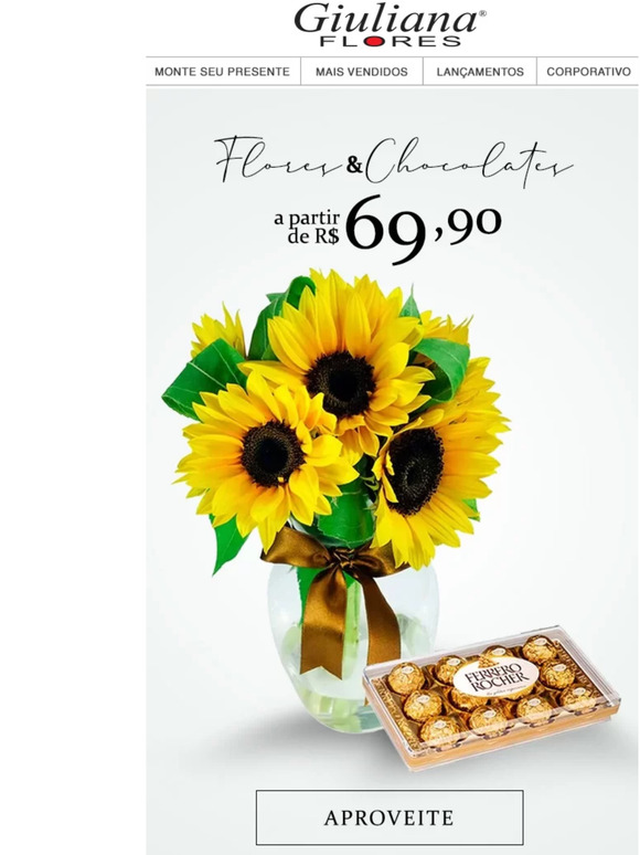 Flores e Chocolates são o casal perfeito! 🍫🌸
