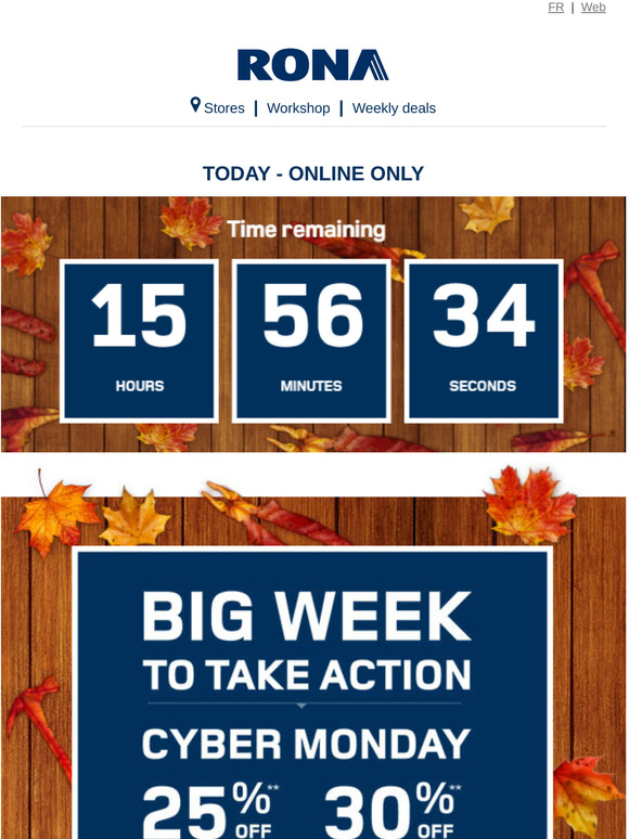 RONA TODAY ONLY Up to 30 off Milled