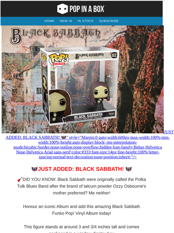 black sabbath pop