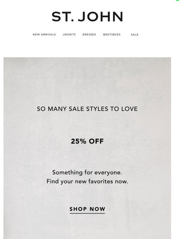 Enjoy Additional 25% Off Sale Styles