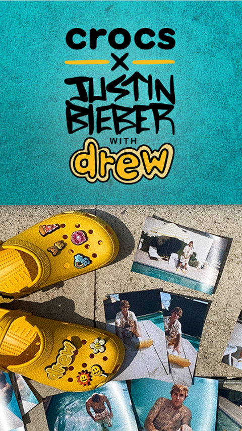 crocs justin bieber with drew