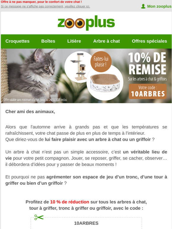 Zooplus Be 10 De Reduction Sur Tous Les Arbres A Chat Et Les Griffoirs Milled