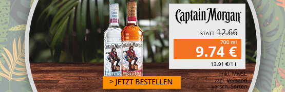 Spirituose der Woche: Captain Morgan Rum