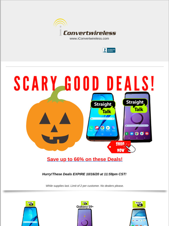 💸🎃SCARY GOOD Prime DEALS ON STRAIGHT TALK PHONES📲: Starting NOW! While Supplies Last!