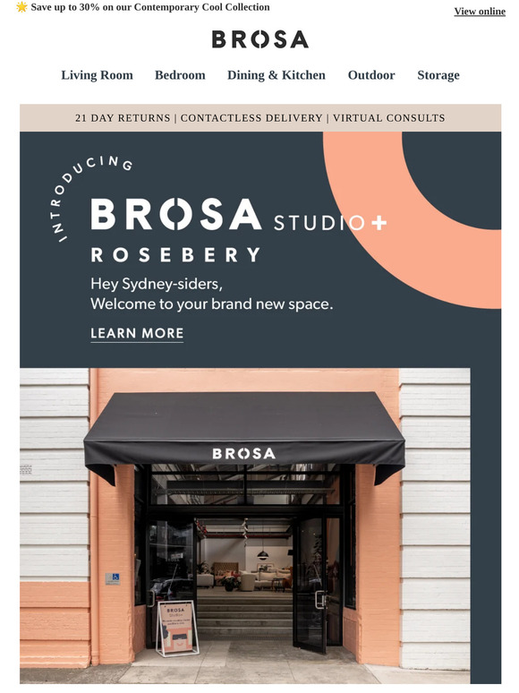 Brosa Furniture to Rosebery, our new Studio+ space Milled