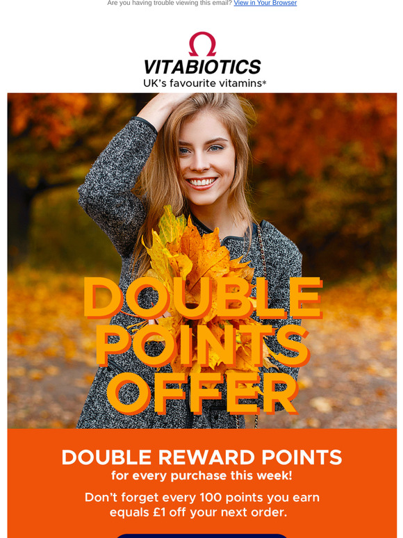 Vitabiotics Earn Double Points This Week Milled