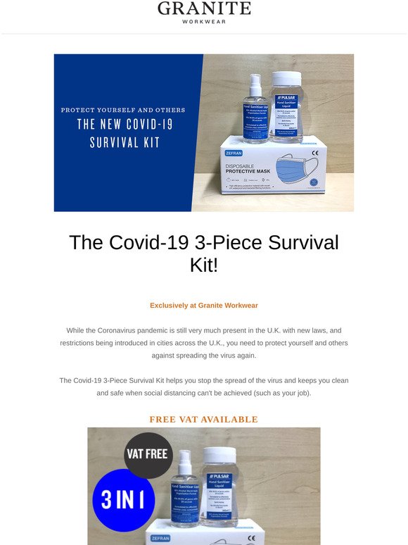 The 3 Piece Covid-19 Survival Kit! Stay Safe, Protect Yourself & Others!