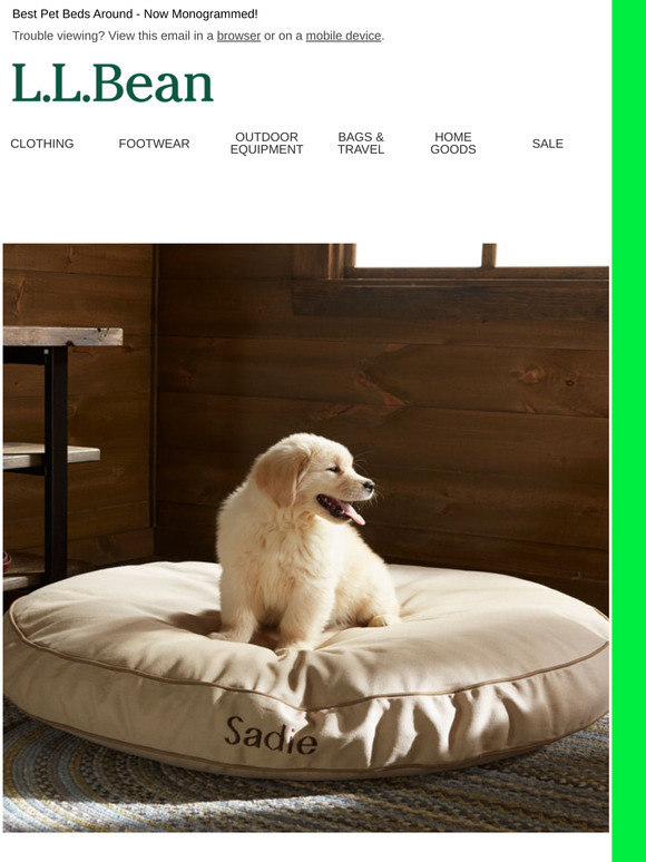 personalized dog beds ll bean