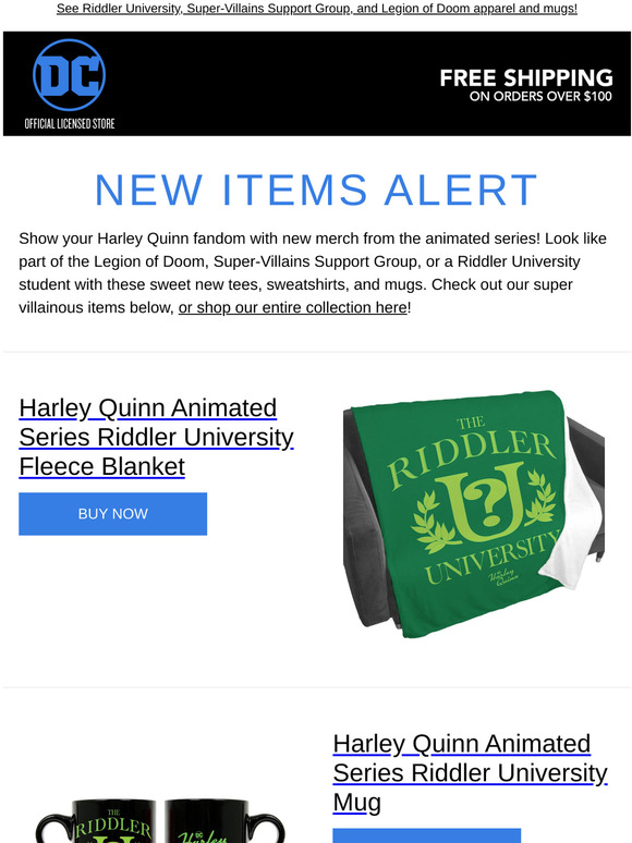 See new merch from the Harley Quinn Animated Series!