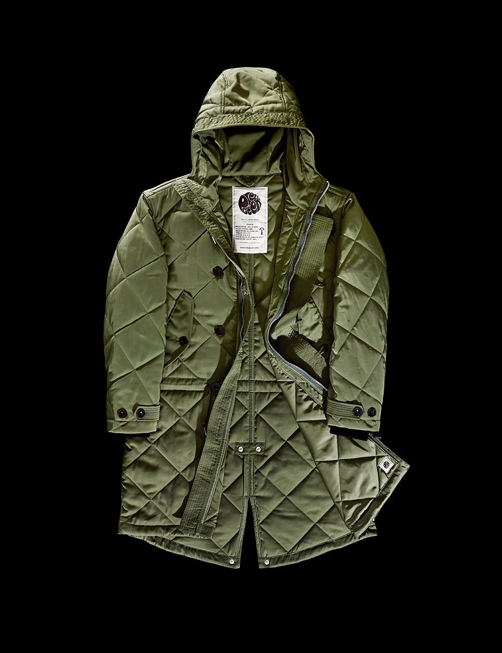 pretty green padded parka