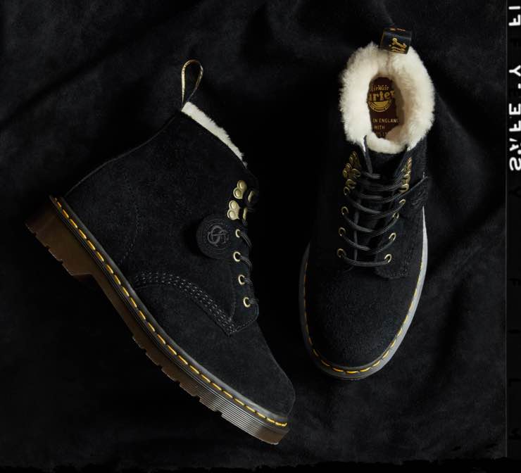 101 suede shearling lined boots