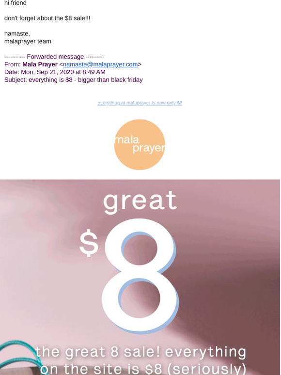 fw: everything is $8 - bigger than black friday