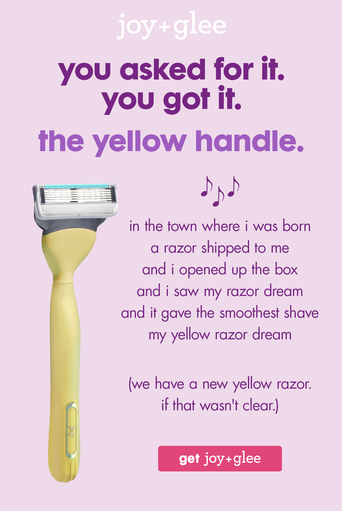 yellow joy razor