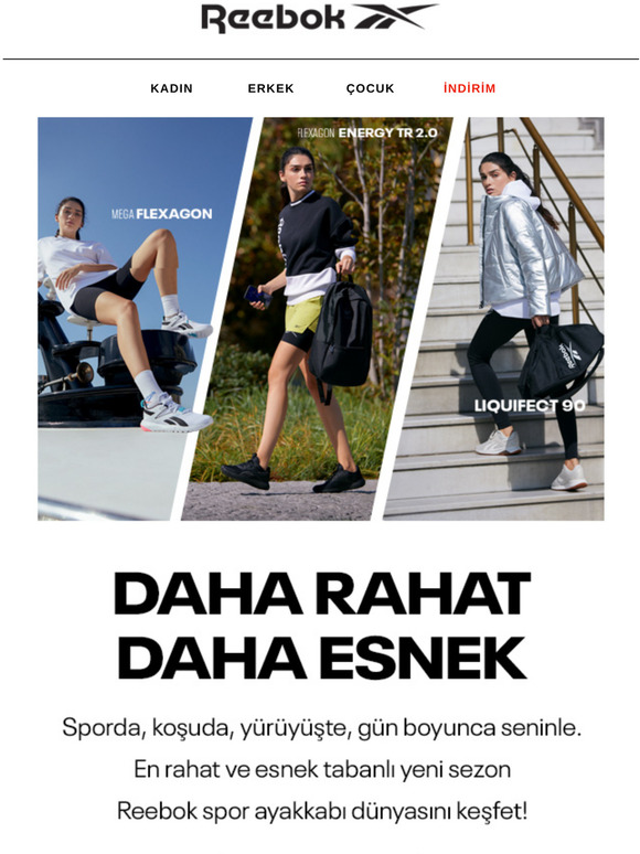 En rahat ve esnek tabanlı yeni sezon Reebok spor ayakkabı dünyasını keşfet!