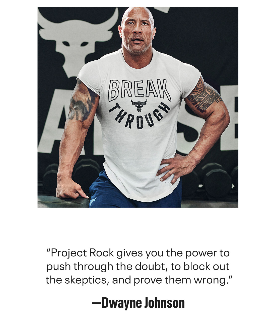 project rock break through shirt