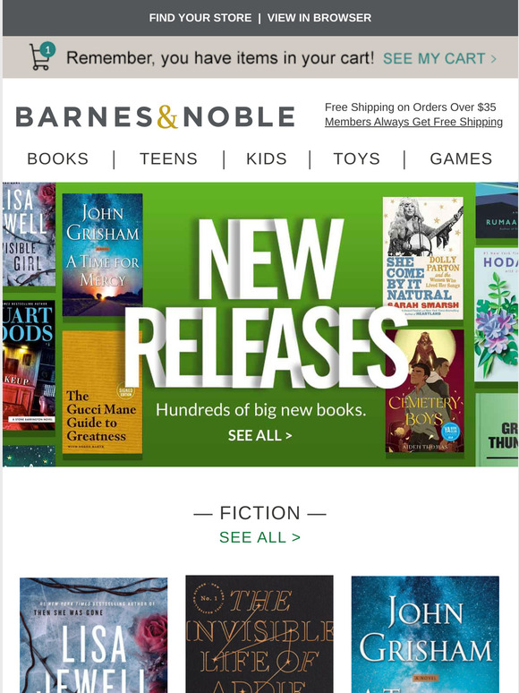 Barnes & Noble Coupon Inside! Plus, Hundreds of Big New Books Milled