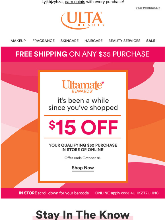 Ulta Beauty Dont your 15 off! Score 😍 Milled