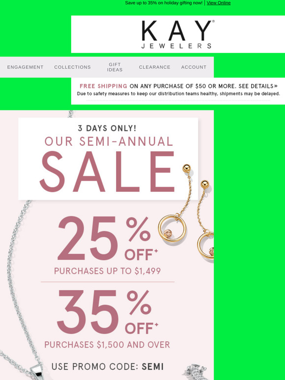 kay jewelers clearance