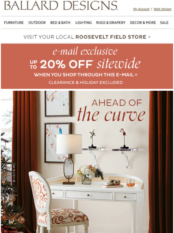 Ballard Designs Meet Our New Curved Desk Perfect For Any Room Milled