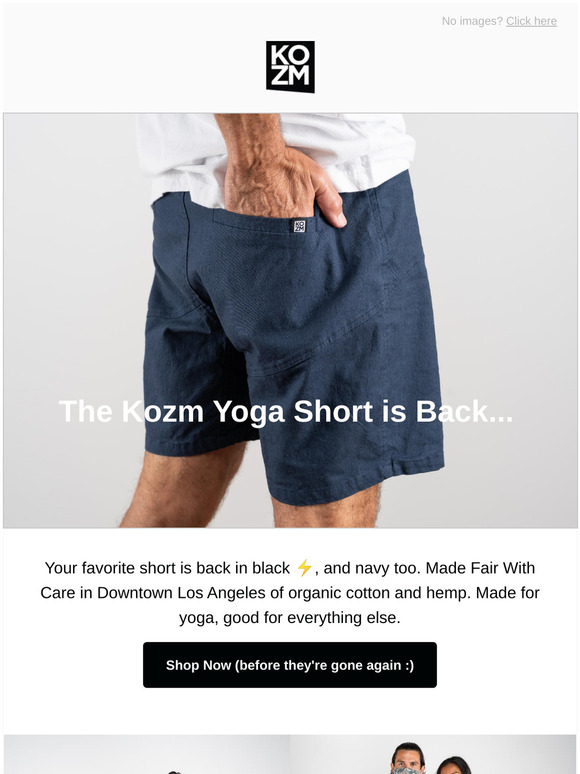 The Kozm Yoga Short is Back in Stock!
