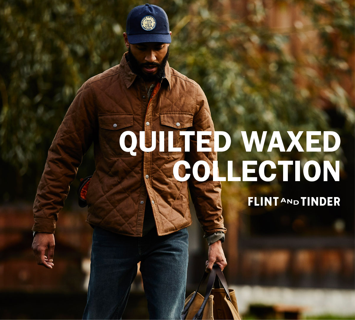 flint and tinder quilted waxed field jacket