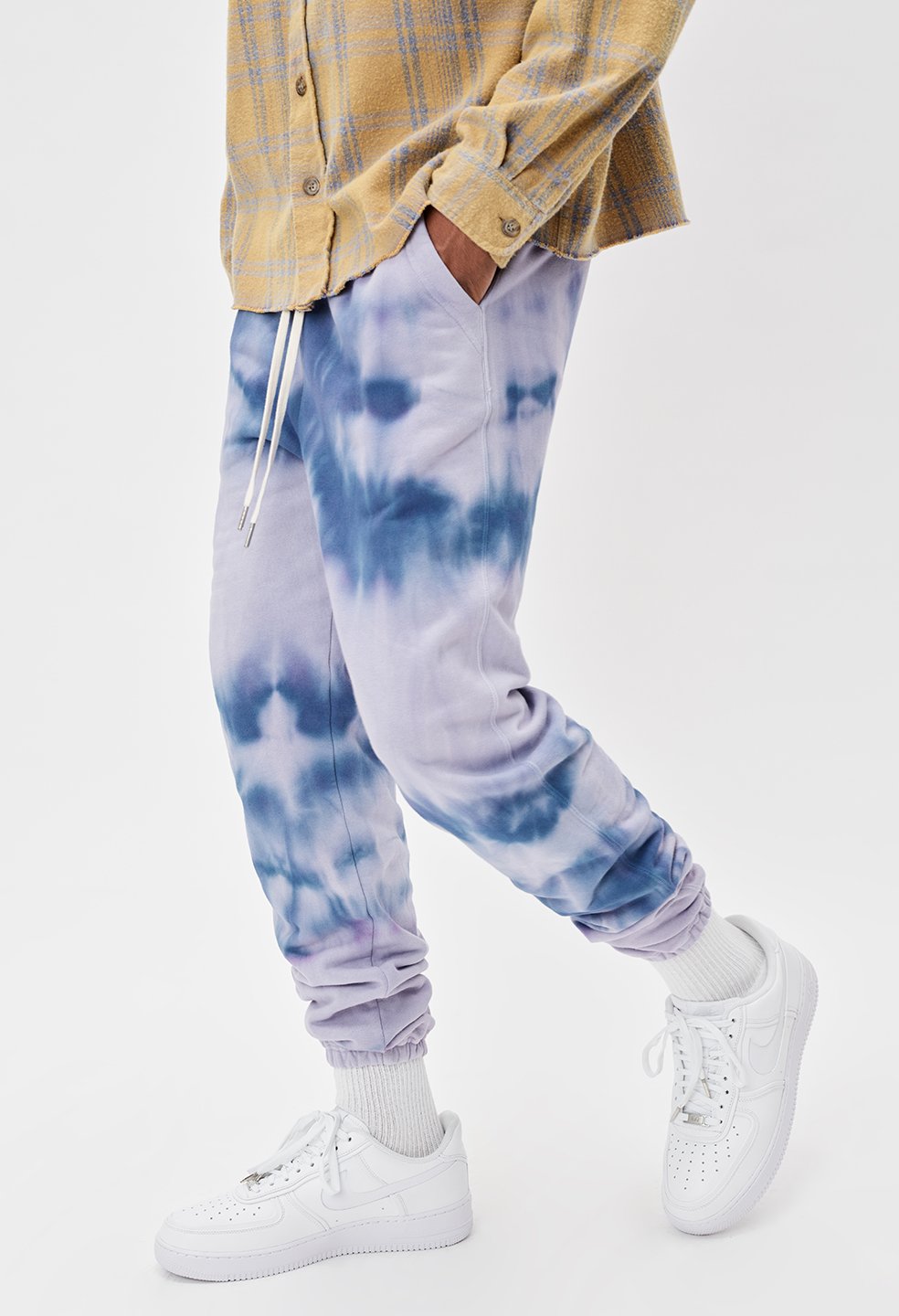 pink tie dye sweatpants and hoodie