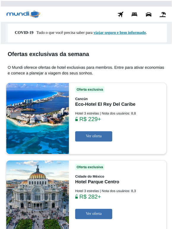 10 ofertas para suas próximas férias